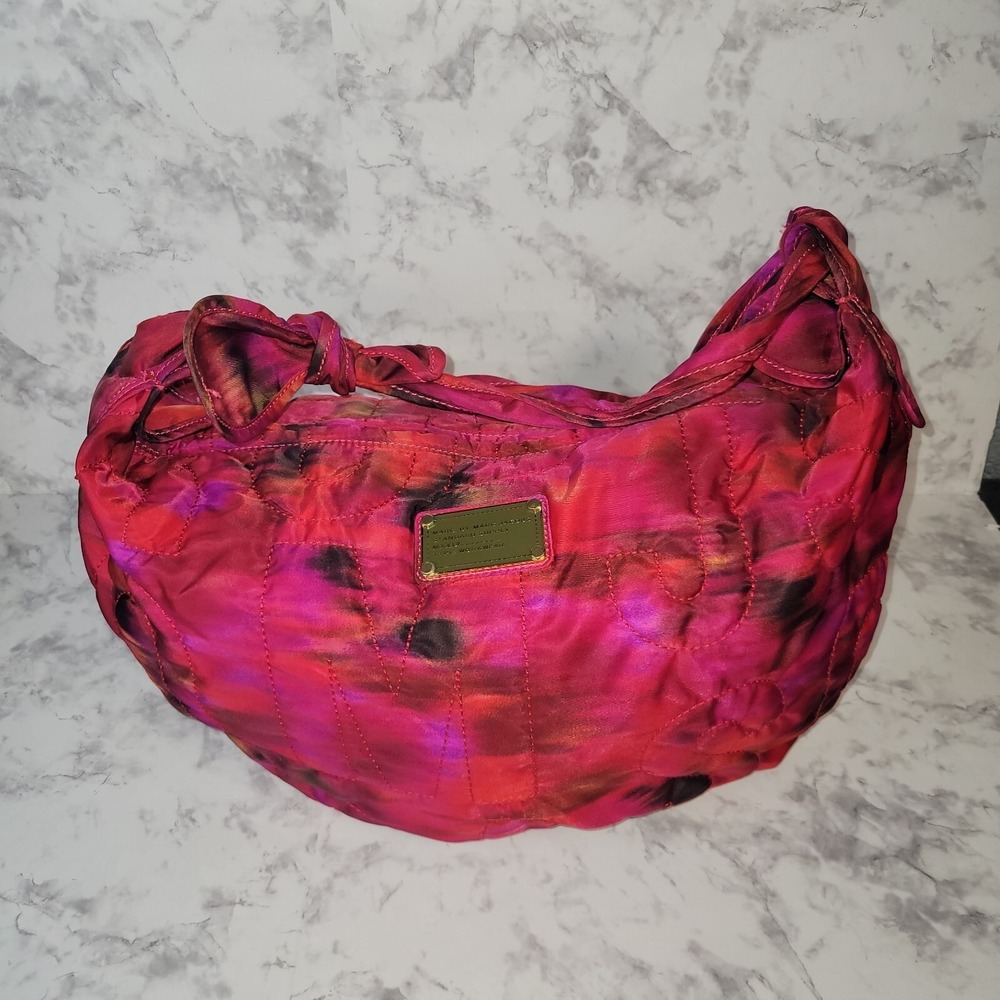 Marc by Marc Jacobs Pink Tie Dye Quilted Nylon Hobo Bag Workwear Shoulder Bag